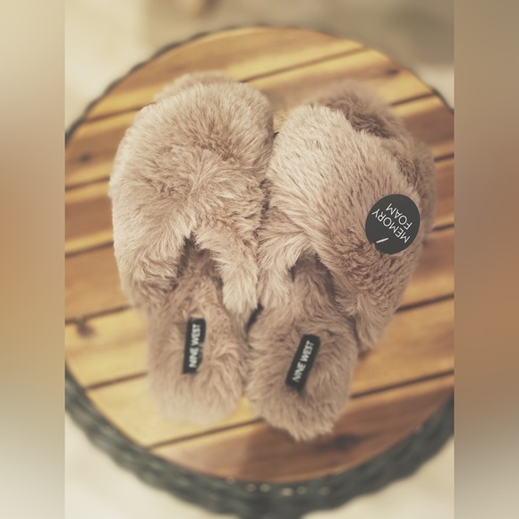 Nine West Taupe Teddy Slip Ons - Picture 4 of 11
